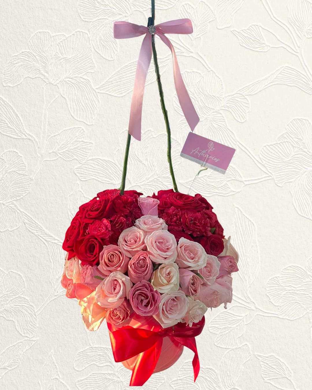 Box cherry and roses 